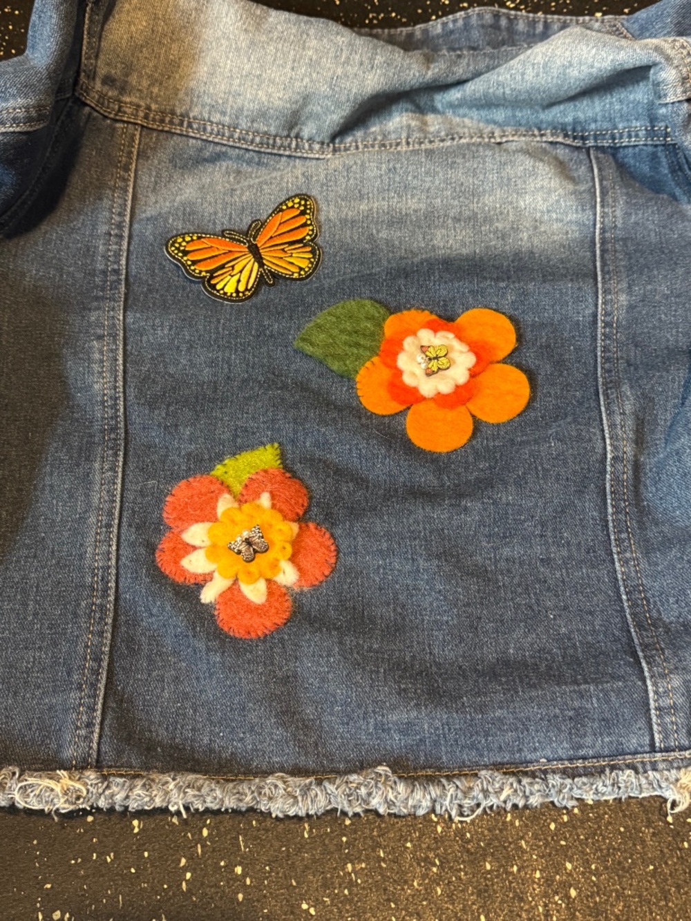 Butterfly/Flower Denim Jacket